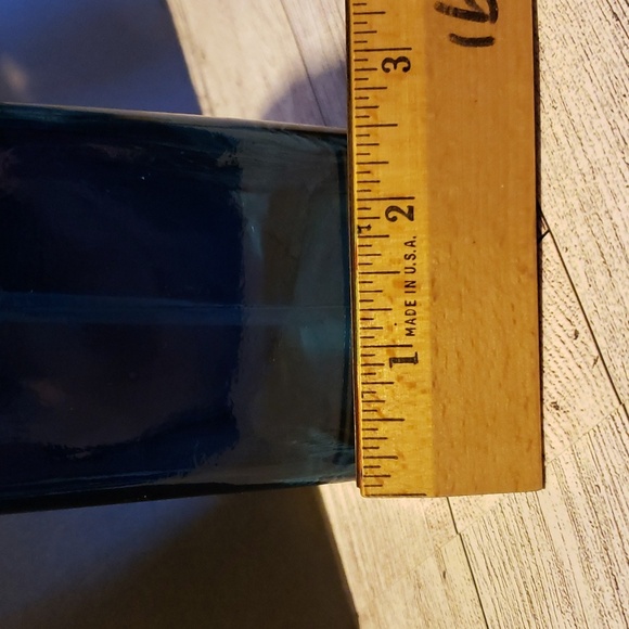 Threshold Blue Glass House Soap Dispenser with Gold Trim - New - Picture 8 of 11